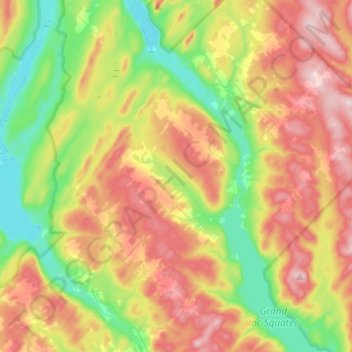 Auclair topographic map, elevation, terrain