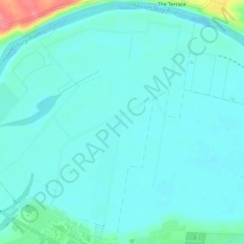 Richmond Lowlands topographic map, elevation, terrain
