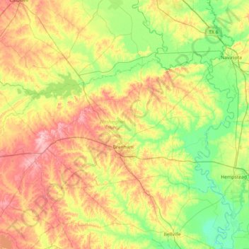 Washington County topographic map, elevation, terrain