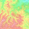 Bulgan topographic map, elevation, terrain