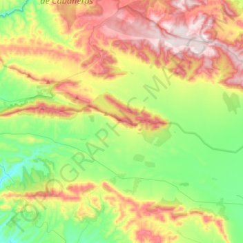 Alcoba topographic map, elevation, terrain