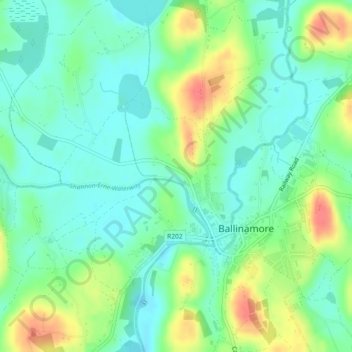 Stradermot topographic map, elevation, terrain