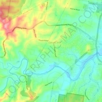 Eatons Hill topographic map, elevation, terrain