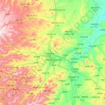 Songshan District topographic map, elevation, terrain