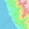 Provincia de Huarmey topographic map, elevation, terrain