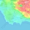 Porthcawl topographic map, elevation, terrain