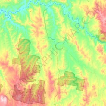 Tuena topographic map, elevation, terrain