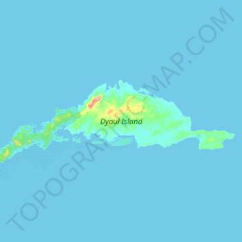Dyaul Island topographic map, elevation, terrain