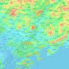 Huicheng District topographic map, elevation, terrain