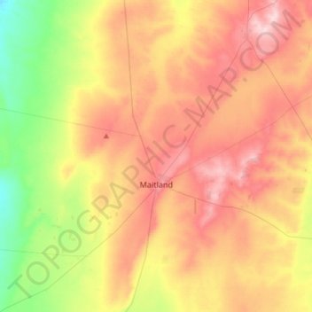 Maitland topographic map, elevation, terrain