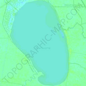 Kow Swamp topographic map, elevation, terrain