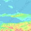 Península de Araya topographic map, elevation, terrain