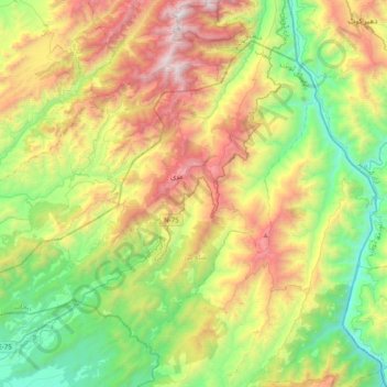 Murree Tehsil topographic map, elevation, terrain