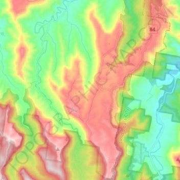 Beechmont topographic map, elevation, terrain