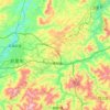 三棵树镇 topographic map, elevation, terrain
