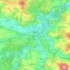Pilsen topographic map, elevation, terrain