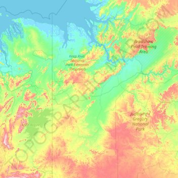 Baines topographic map, elevation, terrain