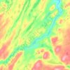 Gander River topographic map, elevation, terrain