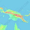New Guinea topographic map, elevation, terrain