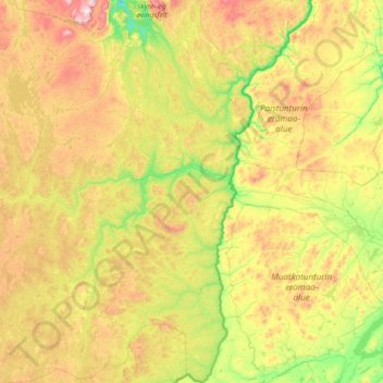 Karasjok topographic map, elevation, terrain