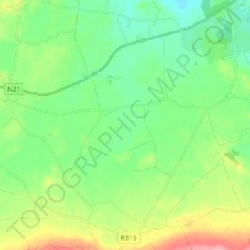 Dromard topographic map, elevation, terrain