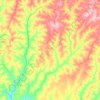 Macaubal topographic map, elevation, terrain