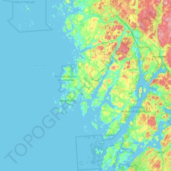 Sotenäs kommun topographic map, elevation, terrain