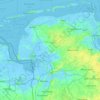 Eastern Friesland topographic map, elevation, terrain