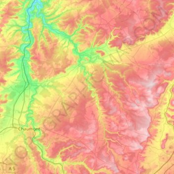 Le Rognon (Rivière) topographic map, elevation, terrain