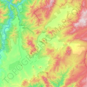 Benambra topographic map, elevation, terrain