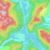 Ba Be Lake topographic map, elevation, terrain