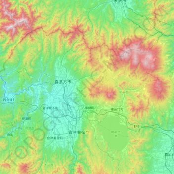 Yama topographic map, elevation, terrain