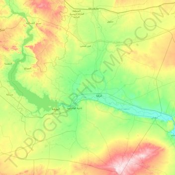Ar-Raqqah Governorate topographic map, elevation, terrain