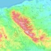 Quantock Hills AONB topographic map, elevation, terrain