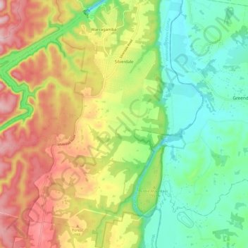 Silverdale topographic map, elevation, terrain