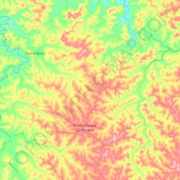 Ponto Chique do Martelo topographic map, elevation, terrain