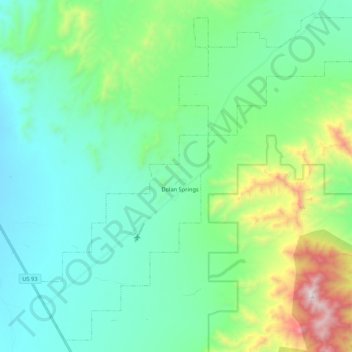 Dolan Springs topographic map, elevation, terrain