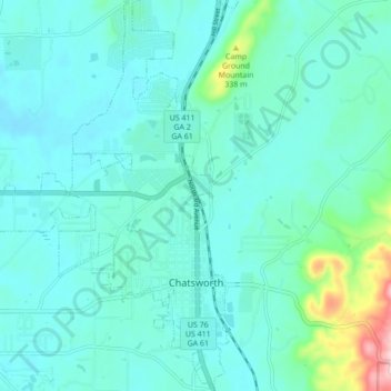 Chatsworth topographic map, elevation, terrain