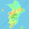 Pitt Island (Rangiauria) topographic map, elevation, terrain