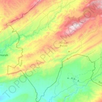 Tigherghar topographic map, elevation, terrain