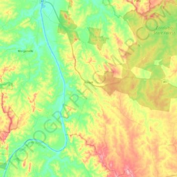 Booyal topographic map, elevation, terrain