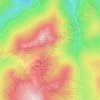Blue Cow topographic map, elevation, terrain
