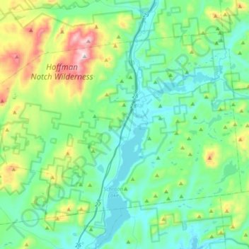 Town of Schroon topographic map, elevation, terrain