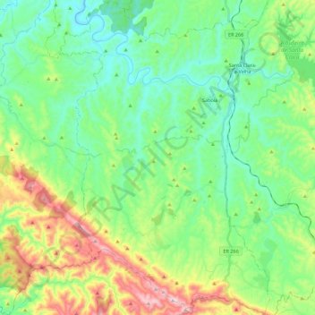 Saboia topographic map, elevation, terrain