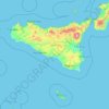 Sicilia topographic map, elevation, terrain