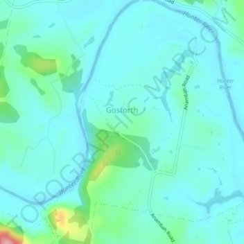Gosforth topographic map, elevation, terrain