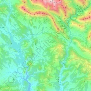 La Fueva topographic map, elevation, terrain