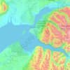 Anchorage topographic map, elevation, terrain