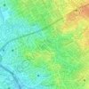 Pasadena topographic map, elevation, terrain