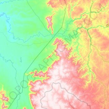 Alvorada do Norte topographic map, elevation, terrain